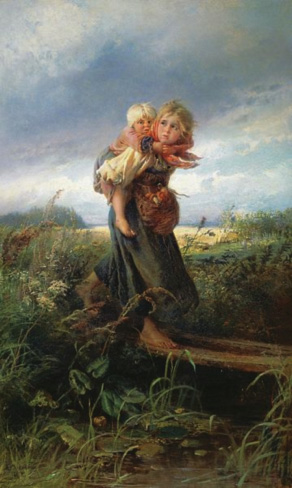 Константин Маковский. Дети, бегущие от грозы. 1872